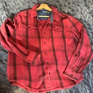 Outerknown blanket shirt - Men’s L - red/black